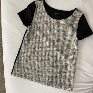 LOFT  shirt with textured front and solid back